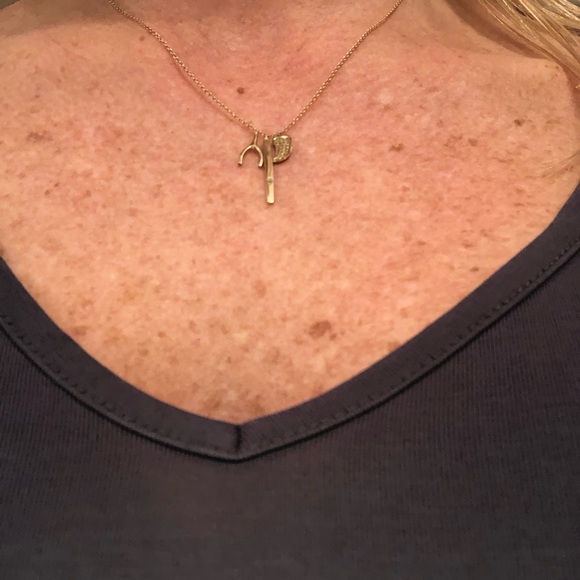 14k gold plated charm necklace - Picture 3 of 4